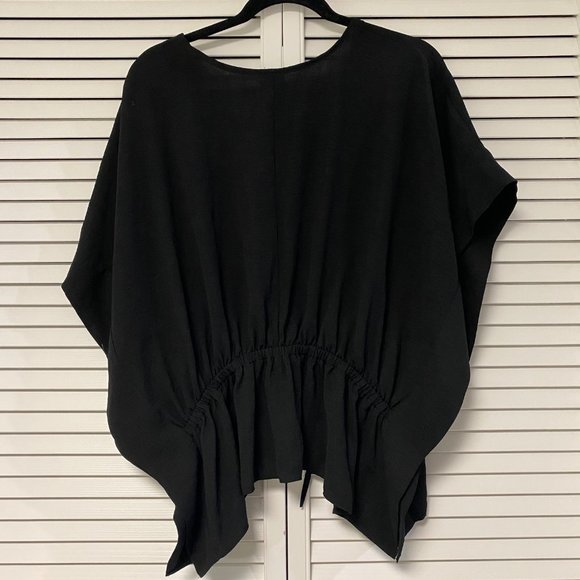 ASOS Open Front Tie Black Blouse - Picture 5 of 5